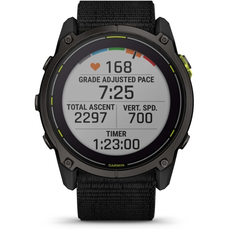 Garmin Enduro 3 Sapphire Solar GPS Smartwatch - Schwarz/Carbongrau DLC Titan – Bild 2