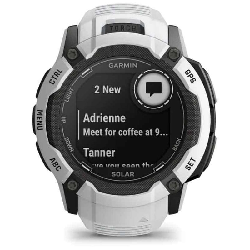 Garmin Instinct 2X Solar GPS Smartwatch Standard Edition - steinweiss – Bild 2