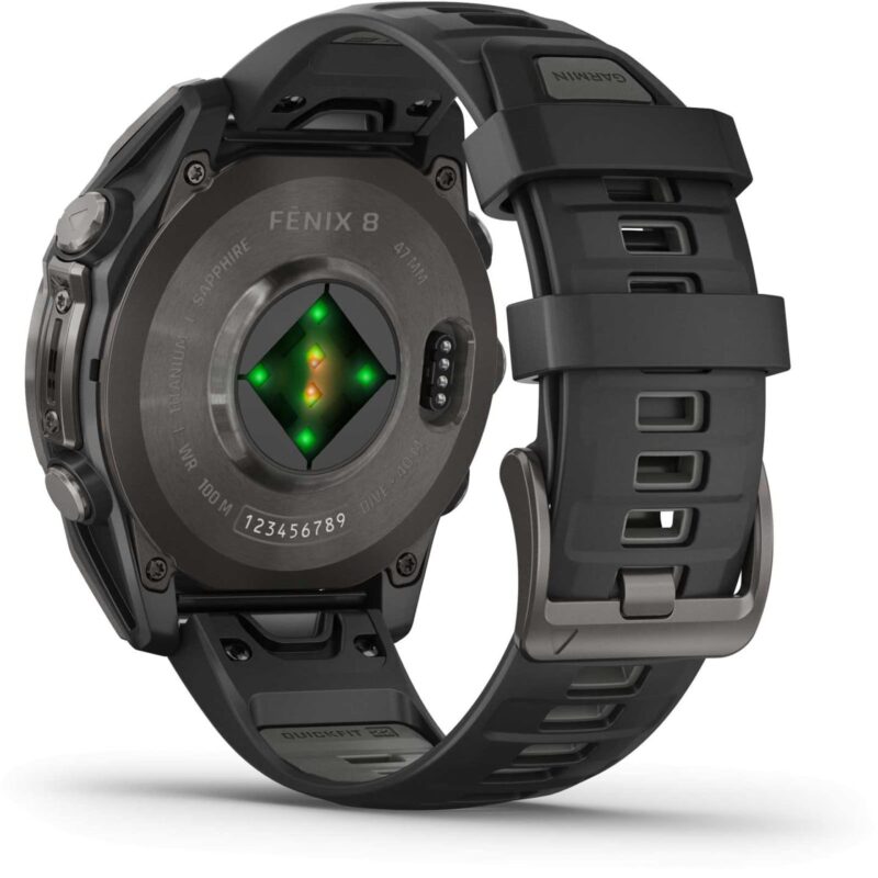 Garmin fenix 8 AMOLED Sapphire GPS Smartwatch - 47mm - Schwarz/Titan Carbongrau DLC – Bild 3