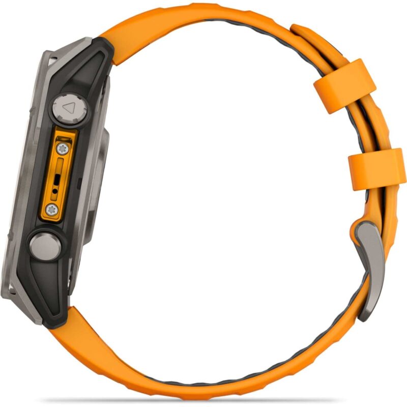 Garmin fenix 8 AMOLED Sapphire GPS Smartwatch - 47mm - Graphit/Spark Orange Titan – Bild 7