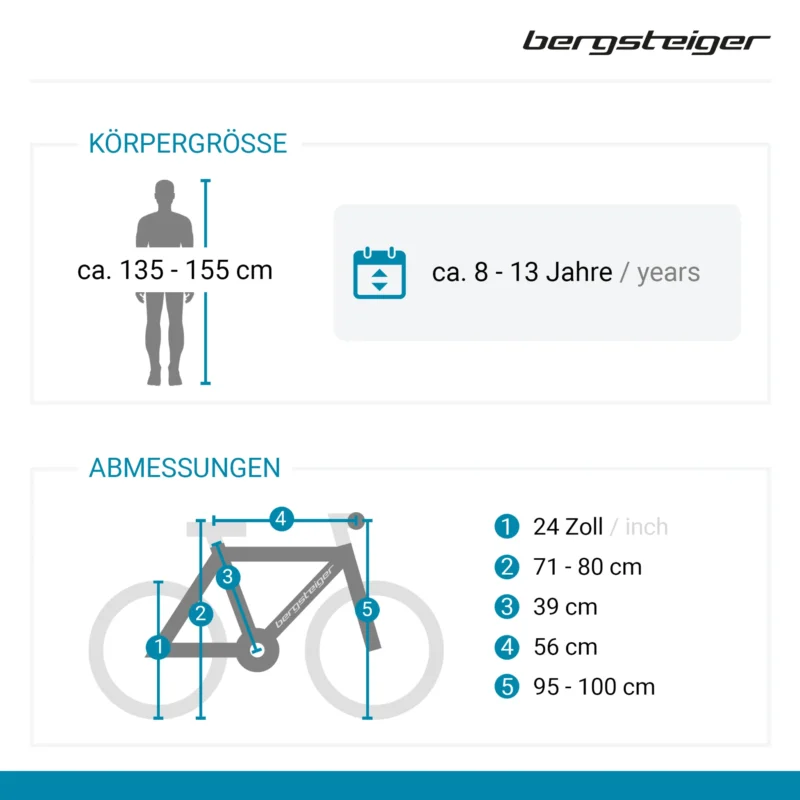 Bergsteiger Kodiak 24 Zoll Kinderfahrrad – Bild 2