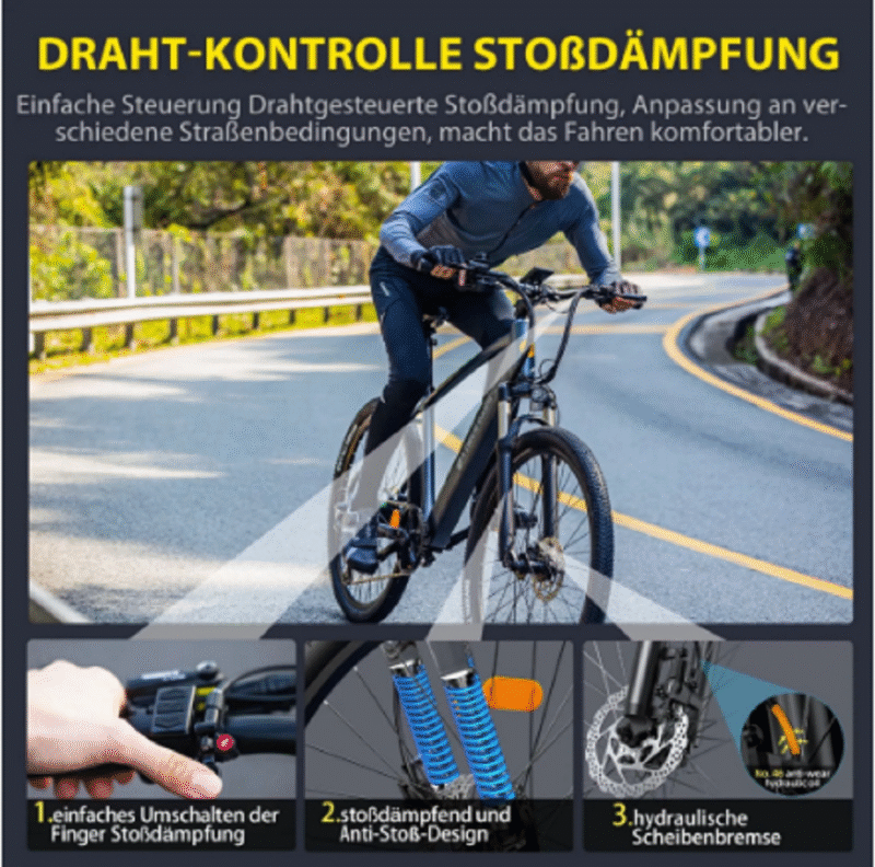 ADO DECE 300C 27,5 Zoll Elektrofahrrad E-Faltrad Klapprad Pedelec E-bike. – Bild 8