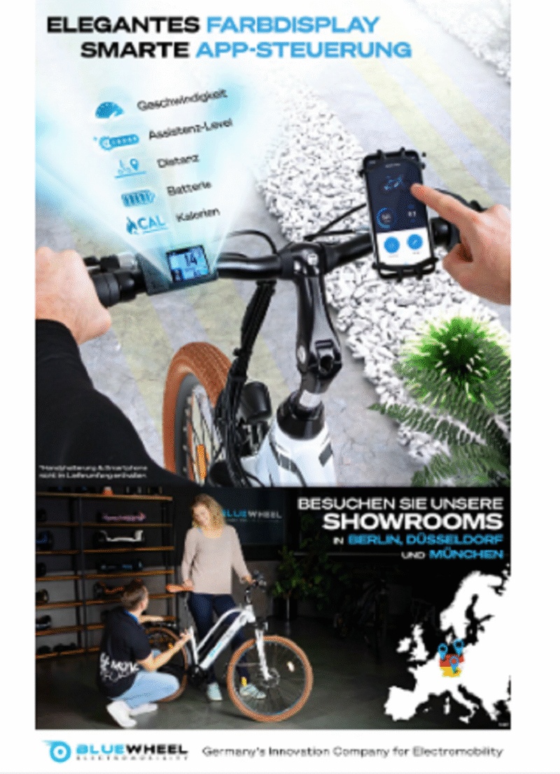 BLUEWHEEL 26" innovatives Damen E-Bike – Bild 3