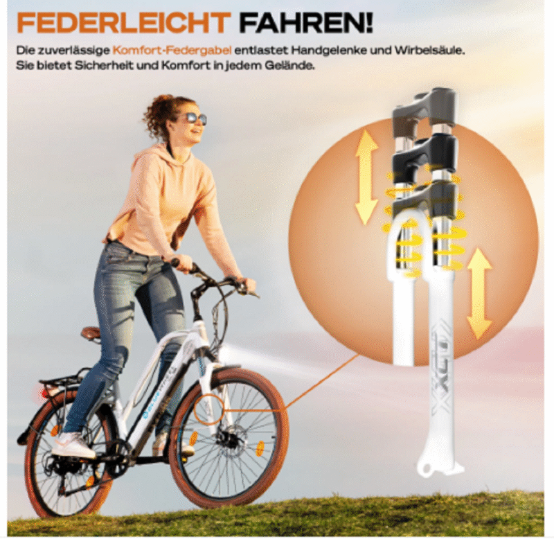 BLUEWHEEL 26" innovatives Damen E-Bike – Bild 7