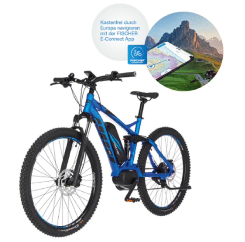 FISCHER E-Bike Pedelec Mountainbike MONTIS EM 1862, Rahmenhöhe 48 cm, 27,5 Zoll, Akku 557 Wh, Mittelmotor, Kettenschaltung, LCD Display, blau. – Bild 3