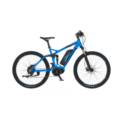 FISCHER E-Bike Pedelec Mountainbike MONTIS EM 1862, Rahmenhöhe 48 cm, 27,5 Zoll, Akku 557 Wh, Mittelmotor, Kettenschaltung, LCD Display, blau.